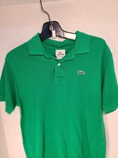 Lot Of 2 Sz 5 Lacoste Summer Short Sleeve Crocodile Logo Polo Shirt Blue Green