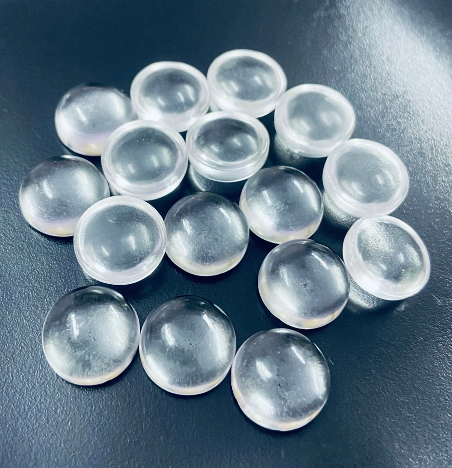Natural Crystal Quartz Loose Gemstone Round Calibrated Cabochon 3mm-20mm - Image 4 of 4