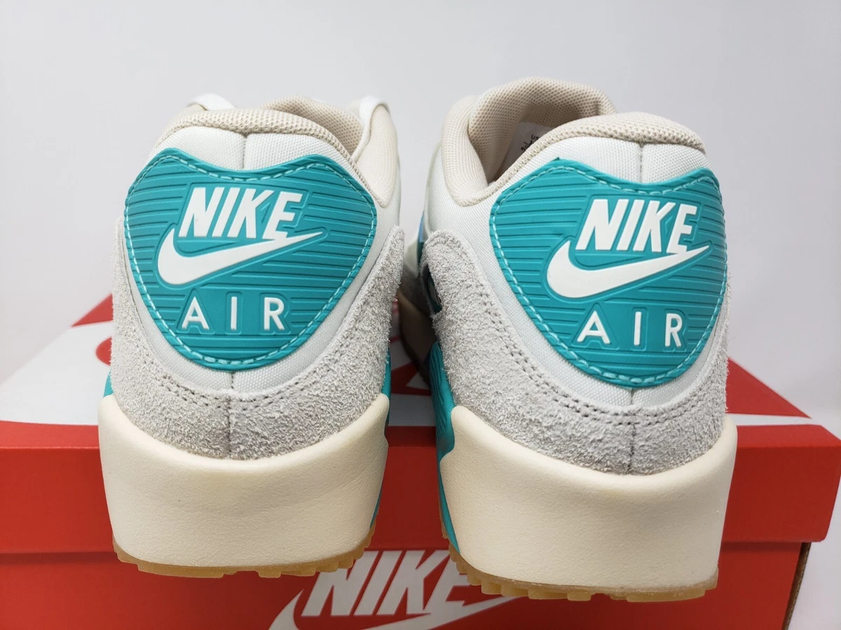 Nike Air Max 90 Golf Mens Size 10 Sail Washed Teal DO6492-141 Spikeless Shoes