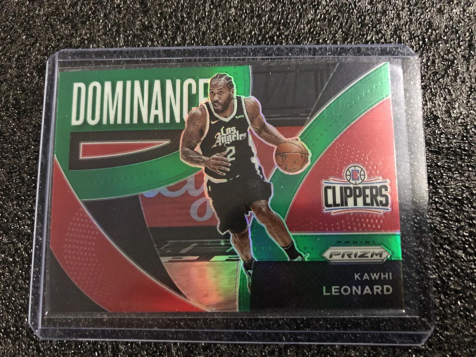 2021-22 prizm dominance Kawhi Leonard green prizm #22
