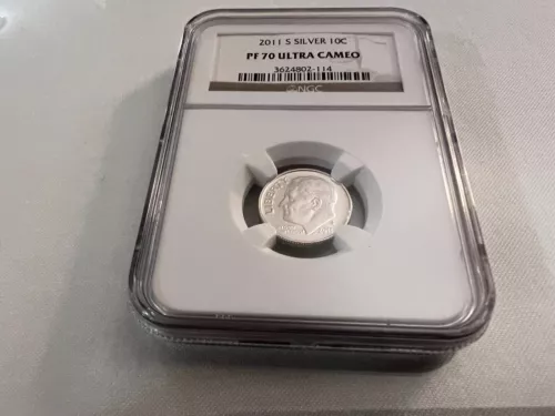 2011-S SILVER ROOSEVELT DIME NGC PF70 ULTRA CAMEO "BROWN LABEL" TOP POP