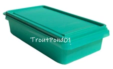 Tupperware Stak N Stor Refrigerator Storage Container Stack and Store Teal 6 1/4