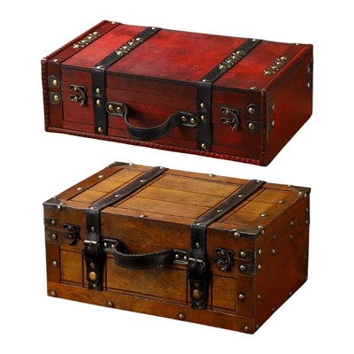 Vintage Jewelry Storage Box Antique Styles Handheld Trunk Organizers