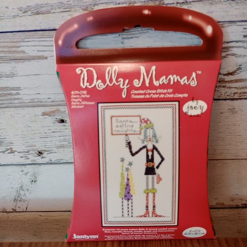 Dolly Mamas Counted Cross Stitch Kit SANTA....DEFINE NAUGHTY 6 X 10