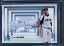 2022 Bowman Baseball Diamondbacks JORDAN LAWLAR Bowman in 3D Prospect Card