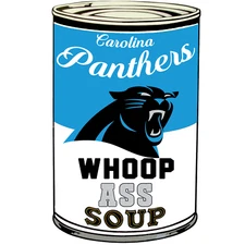 Carolina Panthers Can Of Whoop A** Vinyl Decal / Sticker 10 sizes!! Tracking!!