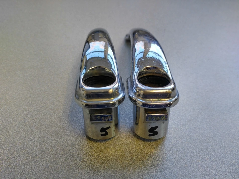 PAIR OF USED ORIGINAL PORSCHE 356A 356B 356C 356SC CHROME OUTER DOOR HANDLES #5 - Image 4 of 4