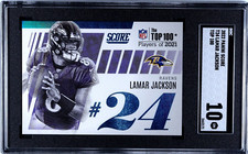 LAMAR JACKSON-Ravens-2022 Score Top 100 #T24 - SGC 10 (Case Hit )
