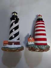 New Lighthouse Salt Pepper Shakers. 1999. Red Black