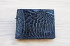 Men's Wallet Real Black #F2 Money Clip Crocodile Skin Leather Bifold