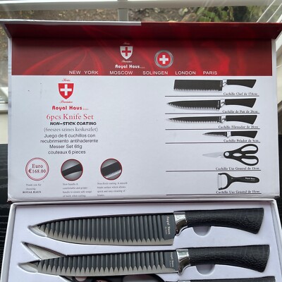 6 Piece Knife Set Swiss Precision by Royal Haus | eBay