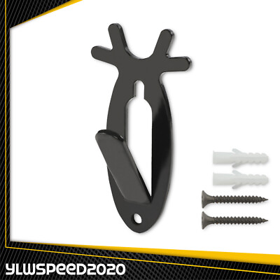 #ad #ad Black New 1PCS European Deer Antelope Antler Style Mount Skull Wall Hanger Hook $7.91