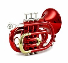 GREAT GIFT Band Approved Red/Gold Pocket Trumpet HOLIDAY SPECIAL