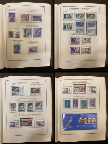 Vintage Soviet Postage Stamp Album SPACE COSMOS USED STAMPS USSR - Picture 5 of 24