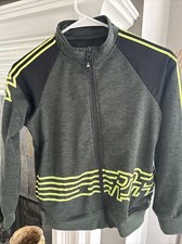 Rockets Of Awesome Boys Jacket Coat Zip Up Gray Yellow Size 10