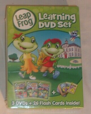 LEAP FROG LEARNING DVD SET 3 DVDs + 26 FLASH CARDS BOX SET LEAP FROG LEARNING DVD SET 3 DVDs + 26 FLASH CARDS BOX SET