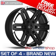 4 x 18" Ford Ranger (2012 on) SuperMetal Compass Black/Polished Alloy Wheels