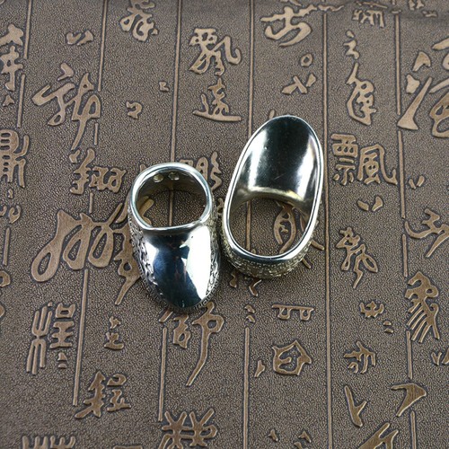 Bogenschießen Daumen Ring Traditionell Silber Fingertab Fingerschutz Daumenring - Picture 10 of 12