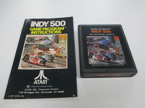 Atari 2600 Indy 500 (Atari, 1978) Cartridge With Manual Cleaned/Tested