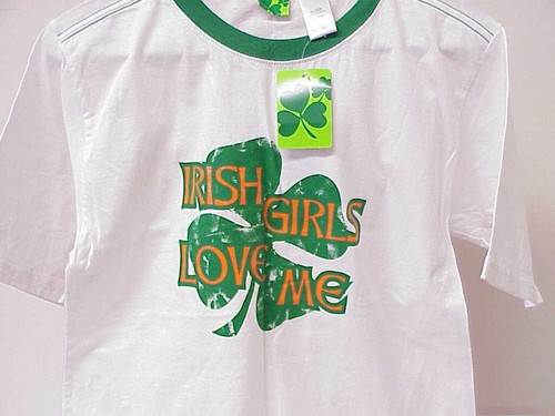 IRISH GIRLS LOVE ME SS TEE ST PATRICK'S DAY T-SHIRT X-LARGE 16/18 NEW W/ TAGS - 第 9/9 張圖片