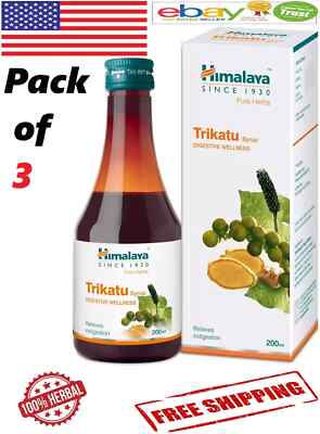 3x Himalaya Trikatu Syrup For Digestive Wellness 200ml. Each (FREE SHIP)