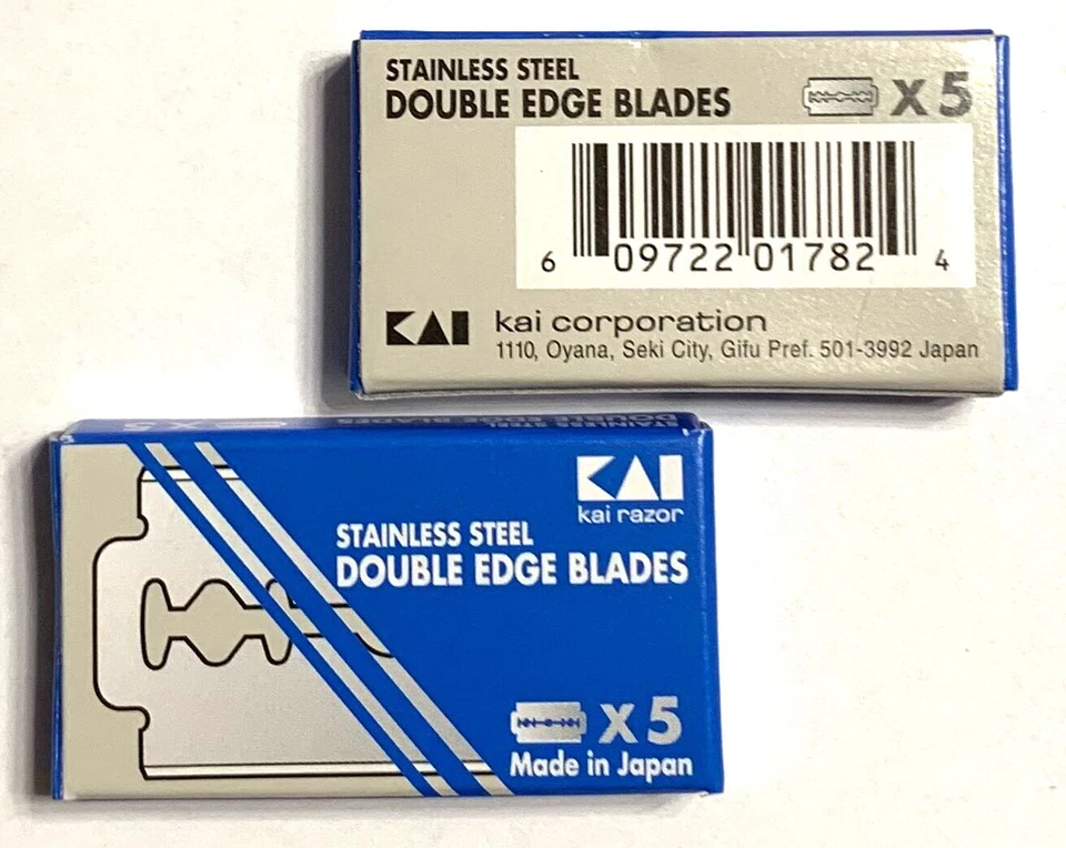 5 St. KAI made in Japan Double Edge Rasierklingen Rasierhobel Edelstahl rostfrei