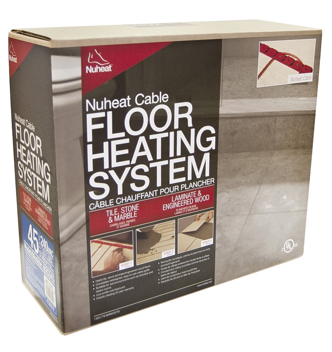 Nuheat Cable System Electric Floor Heating 120V 240V ~All Sizes  Available~