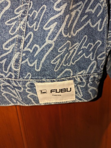 Y2K NWT FUBU x Forever 21 Denim Logo Jacket WMN's Sz Small Hip Hop Rap - Picture 4 of 4