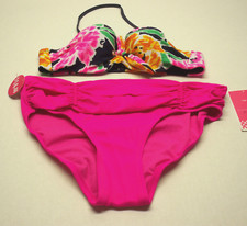 Aerie Daisy Bikini Swimsuit Top size 34A  NEW Catalina Bottom size S NWT