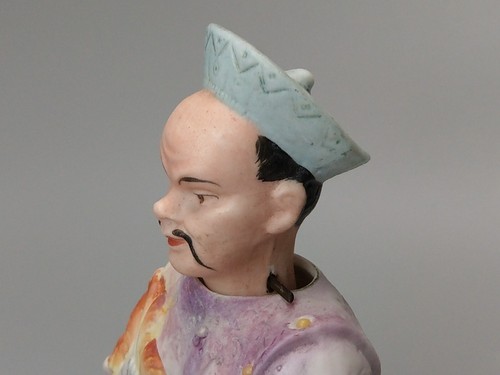 Nodding Head Figurine Chinese Emperor Bisque Porcelain - Picture 2 of 8