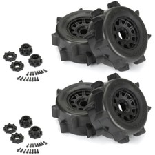 Pro-Line PRO1026810 1/8 Sand Paw HP BELTED F/R 3.8" MT Tires w/17mm Wheels 4