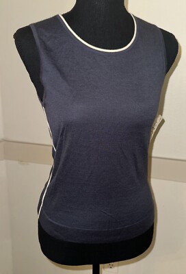 malo firenze Cashmere Canotta top made in italy sz 38 NWT $173 Neiman Marcus