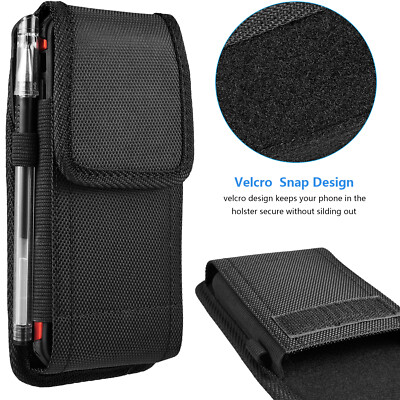 Heavy Vertical Pouch Case Holster Belt Loop For iPhone 11 8 7 6 Plus XR Xs Max