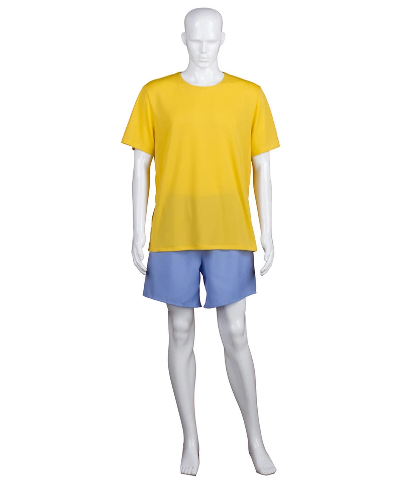 Men Yellow T-shirt Top Blue Pants for Cosplay Bob's Burgers Gene Costume HC-1108 - Image 2 of 4
