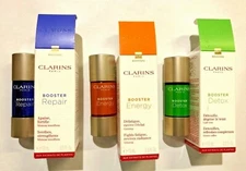 Clarins Booster LOT OF 3 Skin Serum- 1 Repair, 1 Detox & 1 Energy- Boxed New