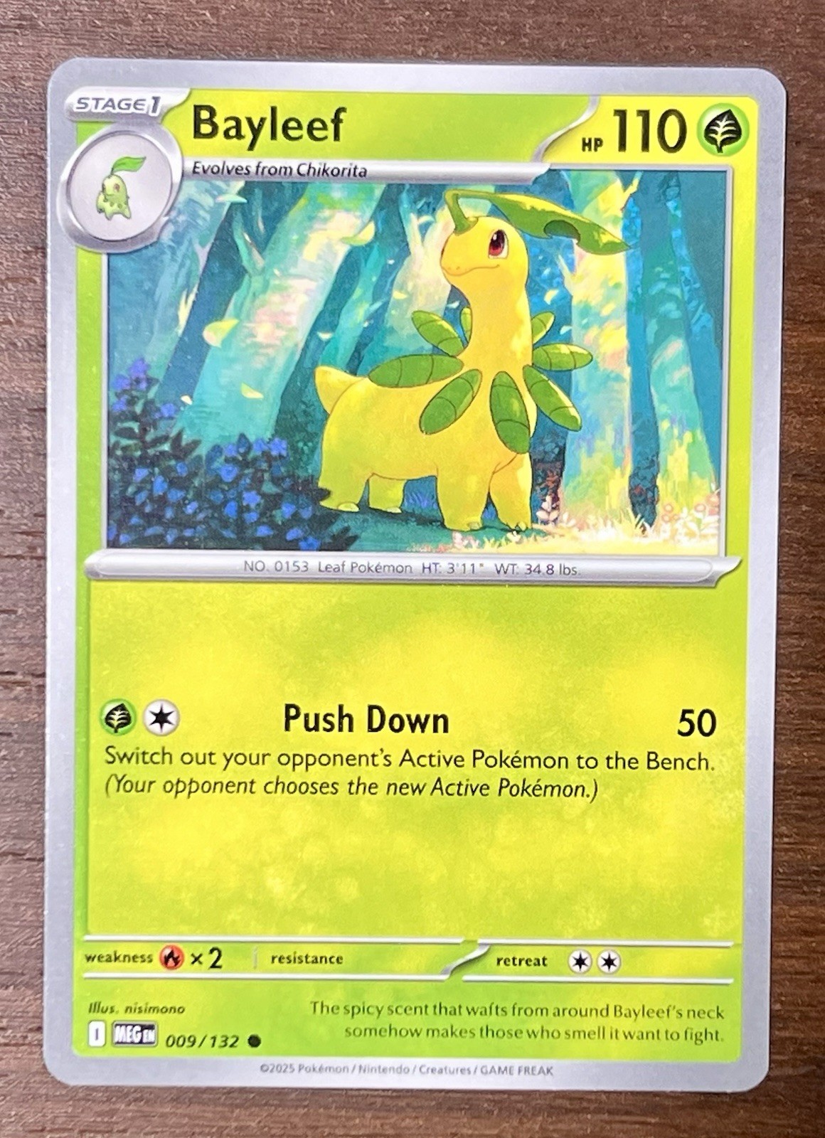 Bayleef 009/132 Me01: Mega Evolution Regular - Near Mint