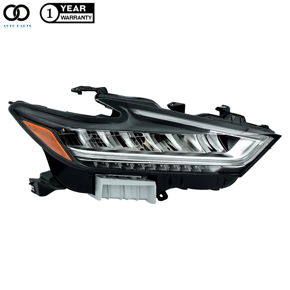 Headlight For Nissan Maxima 2019 2020 2021 Right Side LED Headlamp Chrome Clear - Image 2 of 4