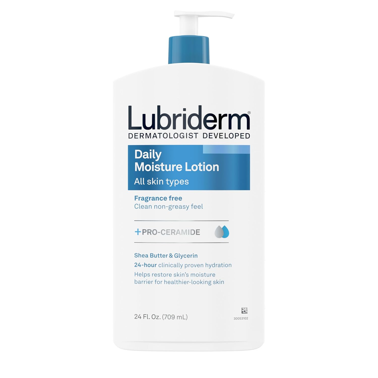 Fragrance-Free Daily Moisture Lotion with Pro-Ceramide, Shea Butter & Glycerin for Face & Body