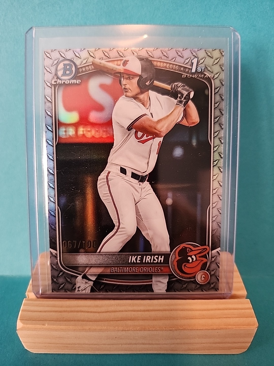 2025 Bowman Chrome Draft 1st Ike Irish Steel /100 # BDC-16 Baltimore Orioles SP