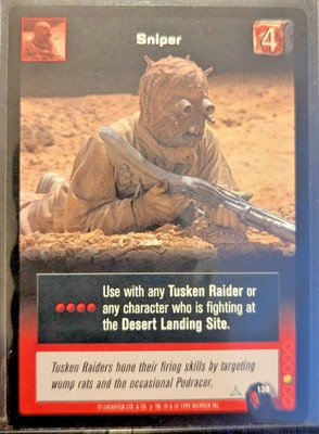 1999 Star Wars Young Jedi The Menace of Darth Maul #130 Sniper Unplayed