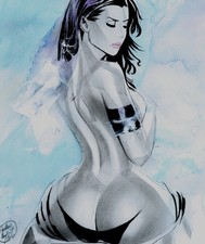 Psylocke, Art~Print: 11 by 14 Print Art by Sh...