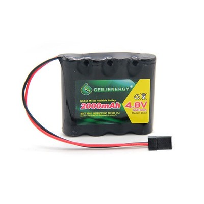 GEILIENERGY NiMH Receiver RX Battery with Hitec Connectors 4.8V 2000mAh High ...