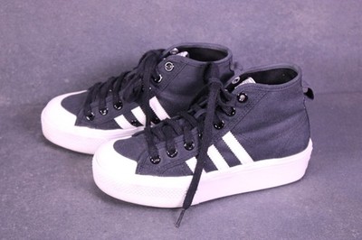 Adidas Sneaker Nizza Platform Mid Damen Sportschuhe Gr. 36  schwarz Canvas SH800