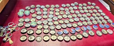 Vintage Pepsi Challenge CONTEST  100 + Bottle Tops $ winners Mount dew Diet