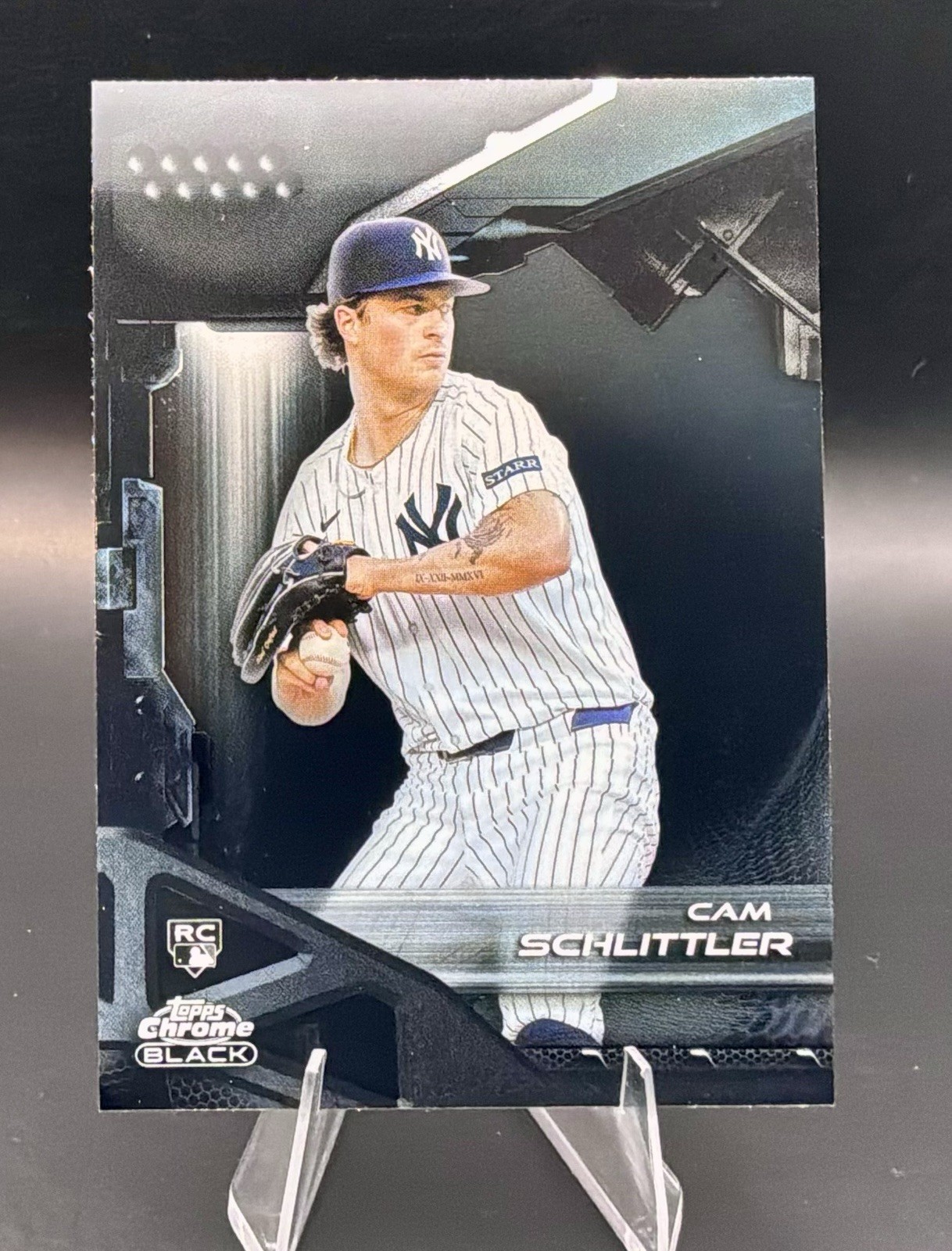 2026 Topps Chrome Black Cam Schlittler RC Base #98 New York Yankees Rookie