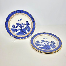 Set of 4 Royal Doulton Real Old Willow Ceramic 8 1/2" Salad Plates