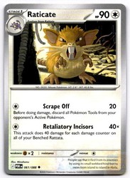 Raticate 061/088 Perfect Order Uncommon Pokemon Card