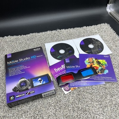 Sony Movie Studio HD Platinum Production Suite DVD Software w/ Disc & 3D Glasses