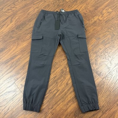 Fried Denim Pants Mens M Gray Cargo Joggers Nylon Stretch Tech Street Utility