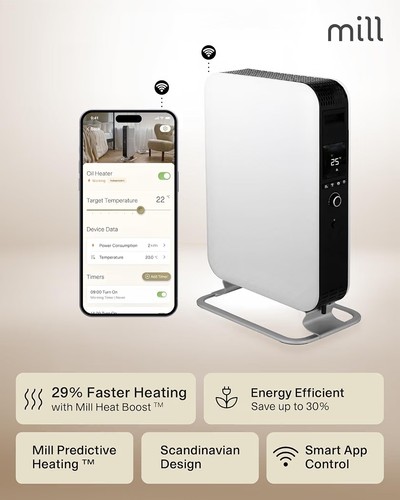 MILL Gentle Air Smart Oil-Filled Radiator - White